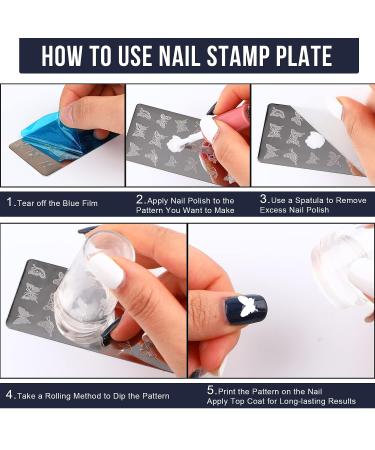 10Pcs Nail Stamp Plate Kit - Animal Flower Leaf Designs for Women & Kids - Buy Online on GoSupps.com