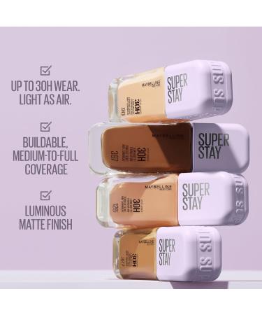  Maybelline Maybelline New York - Long-lasting liquid foundation - Ultra-resistant - Luminous matte finish - Enriched with Amino Acids - All skin types - Superstay 30H Lumi-Matte - Shade: 335-35 ml - Buy Online on GoSupps.com