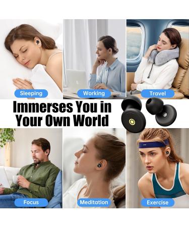 Noise Cancelling Ear Plugs for Sleeping - Reusable & Washable Mini Earplugs with Compact Case - Perfect for Concerts - Black - Buy Online on GoSupps.com