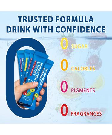 Electrolyte Drink Mix 24 Stick Packs Sugar-Free Dehydration Relief Hydration Support with 7 Electrolytes & 5 Vitamins Keto & Gluten-Free Pineapple Grape Cherry Passion Fruit Flavors - Buy Online on GoSupps.com