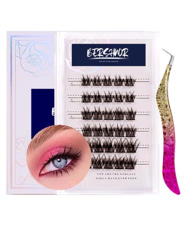 Bluesmurfs Self Adhesive Individual Lashes Reusable Fake Eyelashes Clusters Natural Eye Lashes No Glue Needed Easy to Use and Remove Instant Beauties I01