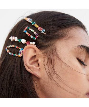 4 Pcs Glitter Hair Clips Crystal Hairpins Duckbill Sweet Hair Barrettes Fashion Hair Accessory Holiday Gifts Hair Barrettes Crystal Side Clip - Buy Online on GoSupps.com