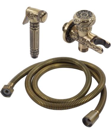 Antique Copper-Finish Toilet Spray Bidet Sprayer - G1/2 Interior & External Thread with Angle Valve - Einard - Buy Online on GoSupps.com