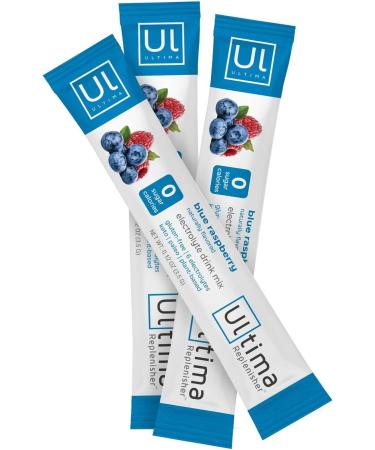 Buy Ultima Replenisher Blue Raspberry Electrolyte Drink Mix - Sugar Free 0 Calories Gluten-Free Keto Vegan 20 Servings - International Shipping Available - Buy Online on GoSupps.com