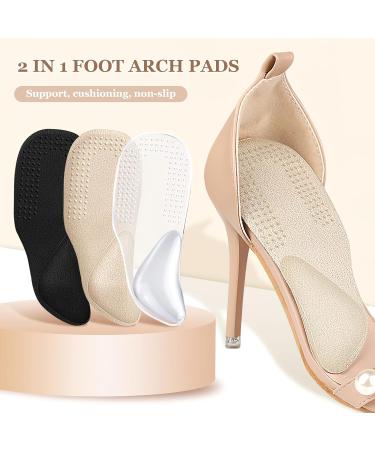 ZYNERY 6 Pairs Gel Arch Support Inserts for Plantar Fasciitis - Perfect for Flat Feet Sports & Sandals - Unisex Foot Arch Supports - Buy Online on GoSupps.com