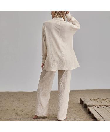 KEERADS Women's Linen Cotton Summer Outfit Set - Beige, 3X-Large - Buy Online on GoSupps.com