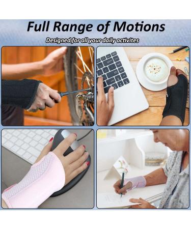 Compression Wrist Brace for Men & Women - Adjustable Night Support for Wrist Pain Carpal Tunnel Arthritis & Tendonitis - Small/Medium Pink Right Hand - Buy Online on GoSupps.com