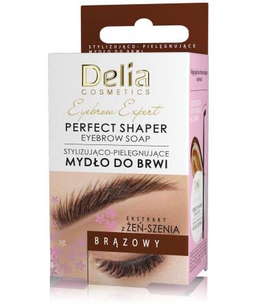 Delia Cosmetics Delia Cosmetics - EYEBROW EXPERT - Eyebrow Styling Soap - Brown - Care and Hydration - All Eyebrow Colors - Ginseng Extract - Set - 10 ml