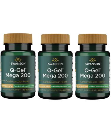 Swanson Q-Gel Mega 200 200 Milligrams 30 Sgels (3 Pack)