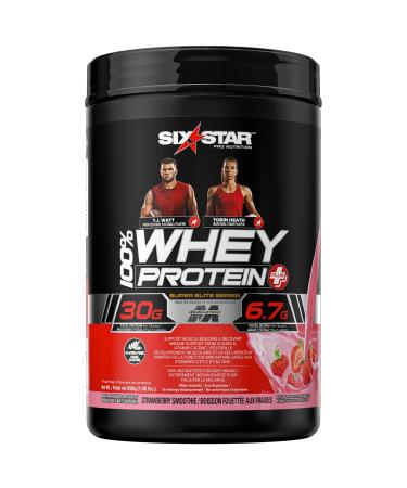 Whey Protein Powder Six Star 100% Whey Protein Plus Whey Protein Isolate & Peptides Lean Protein Powder for Muscle Gain Whey Isolate Protein Shake Strawberry 2 lbs Strawberry 20 Servings (Pack of 1)