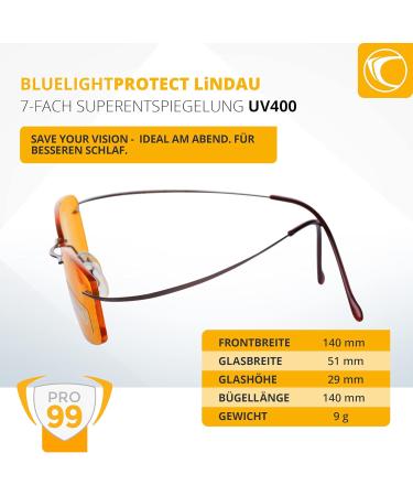 PRiSMA LiNDAU PRO99 Blue Light Filter Glasses - 99% Blue Light Protection | L709 01 Pro99 - Buy Online on GoSupps.com