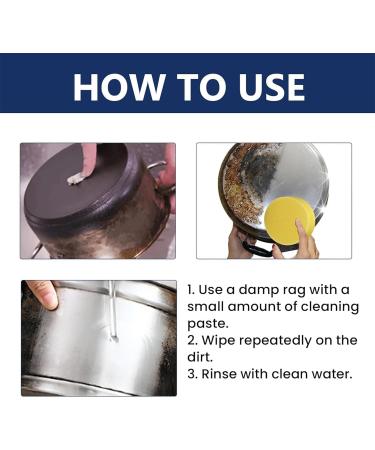 GeRRiT Stainless Steel Cleaning Paste Stainless Steel Cleaner and Polish Rust Remover for Metal Powerful Cookware Polish Wax for Grease Oven Sink - Buy Online on GoSupps.com