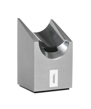 OneBlade Vertical Shaving Brush Stand (Silver) Heavy Duty 6063 Aluminum Double Anodized Finish Hygienic Shaving Brush Storage - Weight 9.8 oz / 278 grams
