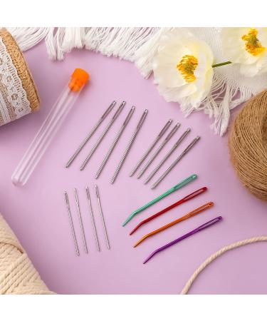 16pcs Large-Eye Blunt & Bent Tapestry Needles Set - Stainless Steel Yarn Knitting, Sewing, Crochet Projects - 2 Styles - Buy Online on GoSupps.com