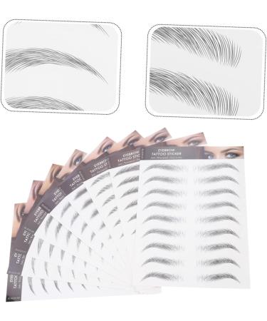Didiseaon 9 Sheets Imitation Eco Eyebrow Sticker Eyebrow Transfers Stickers for Women 4d Transfer Stickers Wig 21.5X14.5cm Black - Buy Online on GoSupps.com