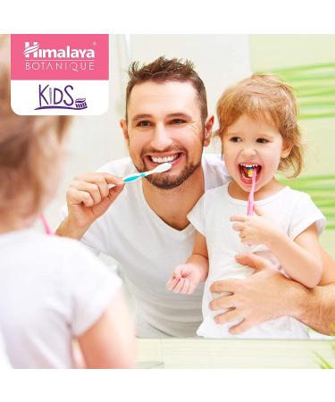 Himalaya Botanique Kids Toothpaste | Mint & Bubblegum | Fluoride-Free Vegan Gluten-Free | Reduces Plaque & Strengthens Teeth | 80g Pack of 2 - Buy Online on GoSupps.com