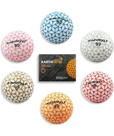 Kaede 2 Tone Colored Golf Balls (6-Pack) - Fly Distance Technology - Buy Online on GoSupps.com
