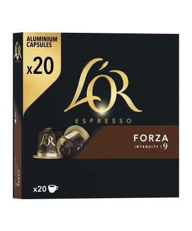 LOR Espresso Forza 9 Coffee Capsules - Intense & Full-Bodied Nespresso Compatible (20 Pods) | Shop Internationally - Buy Online on GoSupps.com