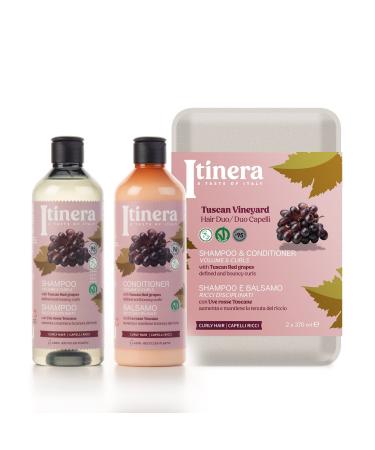 Itinera Tuscan Vineyards Gift Box with Volume & Curls Shampoo & Conditioner (2 x 12.51 fl oz) - For Curly Hair - Vegan Friendly - 95%+ Natural Origin Ingredients