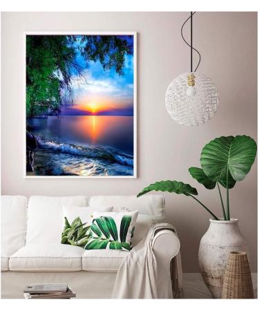 LVIITIS Beach Diamond Painting Kit for Adults - Full Drill Diamond Arts Dotz - 14x18 inch - Home Wall Decor - Buy Online on GoSupps.com