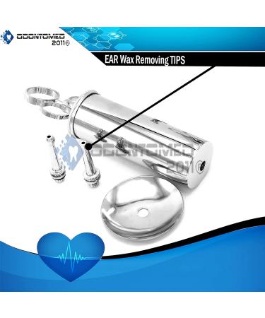 OdontoMed2011 8 oz Ear Wax Removal Syringe - Brass with Chrome Finish | Veterinary Instruments - Buy Online on GoSupps.com