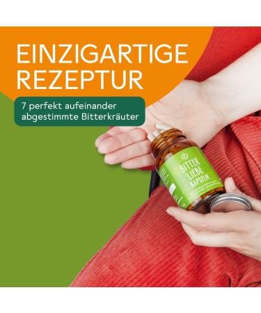 Bitterliebe Bitter Substances Capsules - 90 pcs | Milk Thistle Dandelion & Artichoke | Hildegard von Bingen Recipe | High Dose Detox Support - Buy Online on GoSupps.com