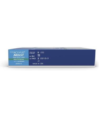 Acuvue 1-Day Moist Multifocal Daily Soft Lenses - 90 Pack | BC 8.4 mm DIA 14.3 4.75 D ADD LOW | International Shipping Available - Buy Online on GoSupps.com