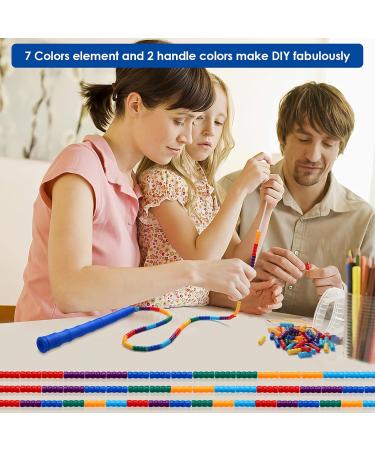 Kingcolor 16 FT Double Dutch Jump Rope 2 Pack Blue | Adjustable Soft Beaded DIY Jump Rope for Kids & Adults - Buy Online on GoSupps.com