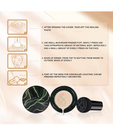 Air Cushion CC Cream 2024 New Mushroom Head Air Cushion CC Cream Air Cushion CC Cream Mushroom Head Mushroom Head CC Cream Foundation Long-Lasting Waterpro of Matte Moisturizing Concealer (Ivory 15g) Ivory 15g - Buy Online on GoSupps.com