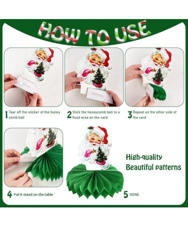 8 Pieces Christmas Honeycomb Centerpieces Victorian Christmas Themed Cake Balls - Buy Online on GoSupps.com