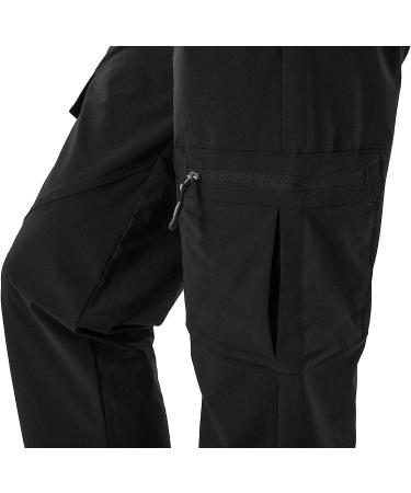 Rdruko Women's Water-Resistant Hiking Cargo Pants - Black, Large | Quick Dry, UPF 50+, Zipper Pockets - Buy Online on GoSupps.com
