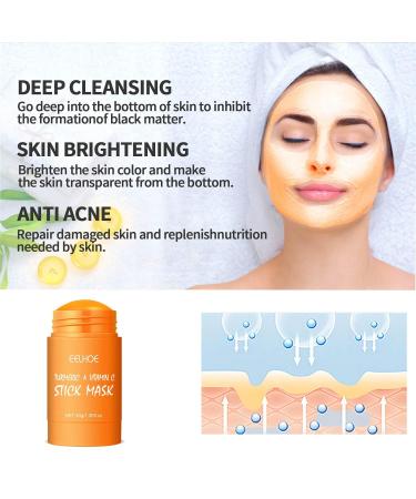 Turmeric Mud Mask Stick - Deep Cleanse Blackhead Removal & Radiant Glow for All Skin Types | International Shipping - Buy Online on GoSupps.com