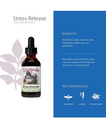 WishGarden Herbs Stress Release for Pregnancy - Natural Herbal Supplement with Lemon Balm & Passionflower for Calm and Relaxation - 2oz - Buy Online on GoSupps.com