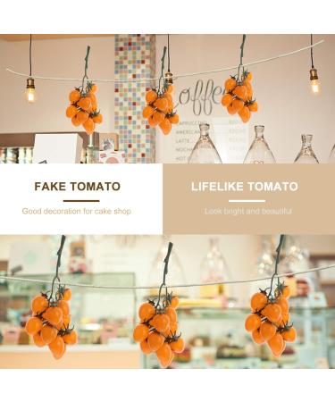 HOMSFOU 2pcs Simulated Fruit Artificial Cherry Tomatoes Model Miniature Dollhouse Accessories Home Decoration Home Plant Decor Kitchen Decoration Fruit Prop Plastic Fake Fruit Sculpture Yellowx2pcs 12X20CMx2pcs - Buy Online on GoSupps.com