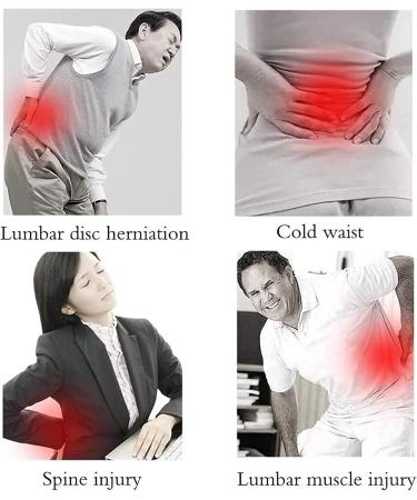 Back Bandage Belt - Self-Heating Lordosis Support for Pain Relief | Sciatica & Weight Lifting | Unisex | 123x15cm - Buy Online on GoSupps.com