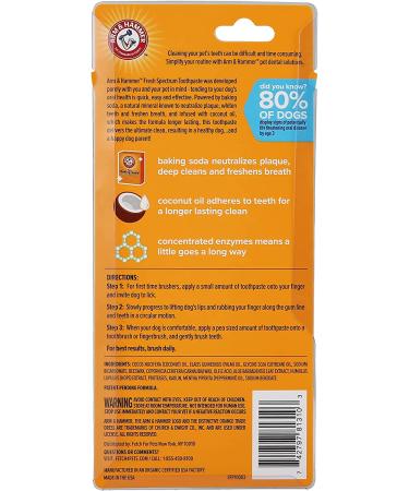 Arm & Hammer Spectrum 360 Dog Toothbrush for Small Dogs & Puppies | Break Down Plaque & Tartar | Toothpaste for Adult Dogs - Buy Online on GoSupps.com