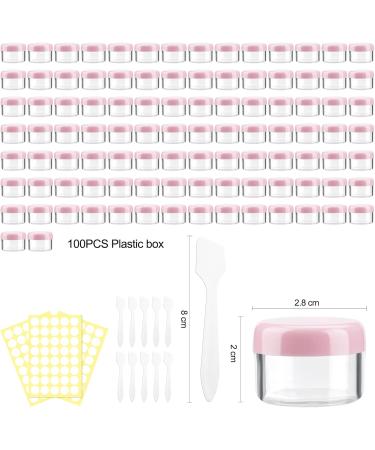 100 Pieces Mini Clear Cosmetic Bottles 5ml - Transparent Cream Glass Containers for Lip Balm & Lotion - Screw Cap Rice Set - Buy Online on GoSupps.com