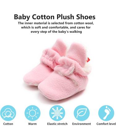 EDOTON Unisex Newborn Winter Boots - Warm Non-Slip Sole Bootie Sock (12-18 Months, Pink) - Buy Online on GoSupps.com