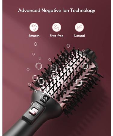 3-in-1 Hair Dryer Brush with Negative Ionic Technology - Volumizing Blowout Styler for Drying, Straightening, Curling - ALCI Plug - Buy Online on GoSupps.com