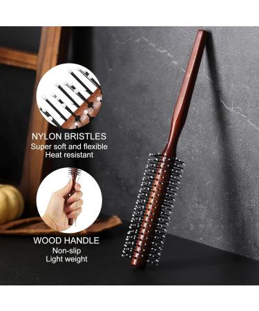 Bestool Small Round Brush for Short & Medium Hair - Professional Blow-Drying & Styling Tool for Men | Red-Brown Round Hair Brush - Buy Online on GoSupps.com