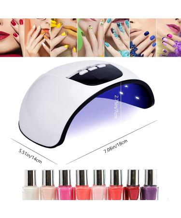 UV LED Nail Lamp 54W Gel Nail Polish Dryer Curing Lamp Professional Manicure Pedicure Nail Dryer Light with 3 Timers Auto Sensor LED Digital Display (USB Port) - Buy Online on GoSupps.com