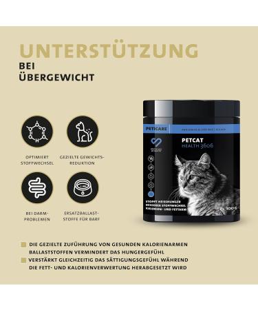 Peticare Diet Slim Vital Powder for Cats - Supports Weight Loss & Control | Natural Supplement | 200g - Buy Online on GoSupps.com