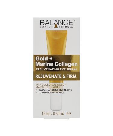 Balance Active Formula Gold and Marine Collagen Rejuvenating Eye Serum (15 ml) - Absorbs Fast and Pleasantly Refreshes the Skin to Reduce the Appearance of Fine Lines and Wrinkles