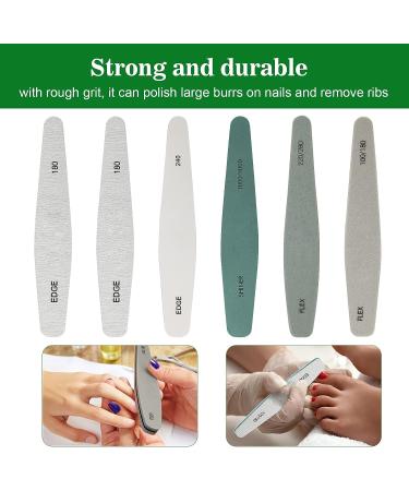 Ahier Professional Nail Files and Buffer Kit - 10 PCS, Rectangular Art Care Buffer Blocks & Double-sided Nail File Blocks for Salon Nail Art - Ten Colors - Buy Online on GoSupps.com