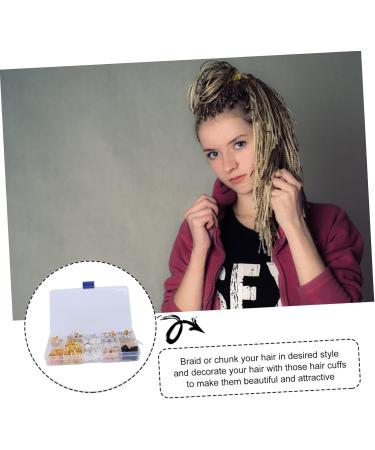 FRCOLOR Decorative Beads Dreadlocks Hair Beads Hair Cuffs Tubes Dreadlocks Ring Hip Hop Hair Decorations Dread Locks Ring Dreadlocks Braiding Beads Accessories Headband Big Hole Wig - Buy Online on GoSupps.com