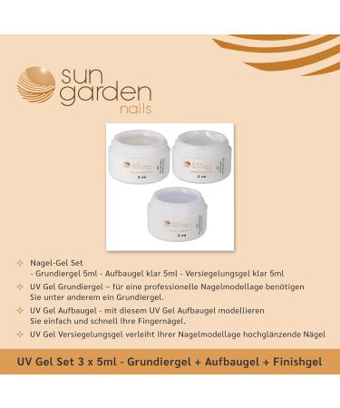 Shop UV Gel Set - 3 x 5ml Base Building & Sealing Gel | Fast International Shipping - Buy Online on GoSupps.com
