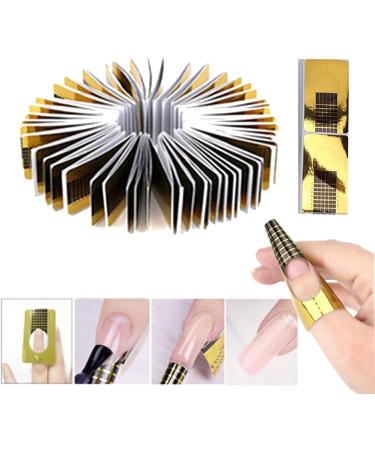 100 Pcs Nail Forms Self Adheisive Paper Nail Form Stickers Sculpting UV Builder Gel Polygel Nail Art Nail Extension Form - Professional Salon & Home Use - Buy Online on GoSupps.com