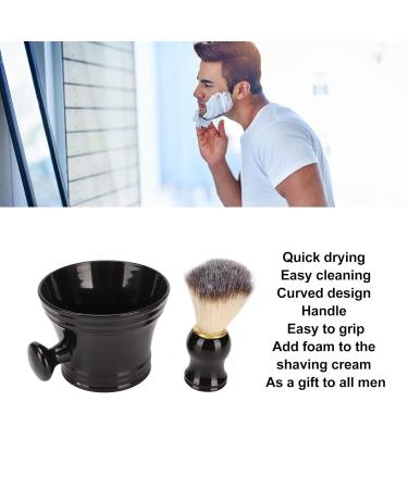 Soft Synthetic Bristle Shaving Brush | Black Barber Bowl Tool for Perfect Shave | International Shipping Available - Buy Online on GoSupps.com