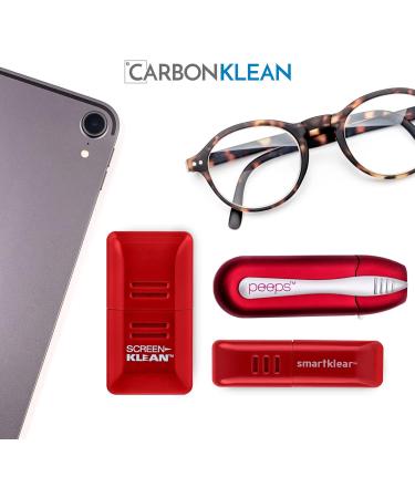 Carbon Klean Peeps Lens Cleaner - NASA Approved Carbon Microfiber Technology - 500 Uses - Red Soft Touch - Buy Online on GoSupps.com