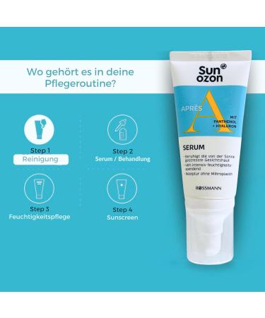 Rossmann Apr s Serum with panthenol & hyaluron soothing moisture serum for stressed facial skin 48 hours of care and protection 50 ml - Buy Online on GoSupps.com